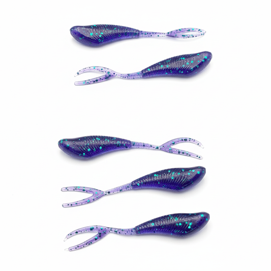 Purple Minnow Lures - Clean Background