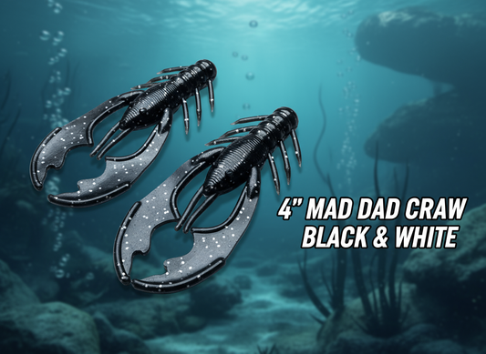 4" Mad Dad Craw Black & White Social Media Banner
