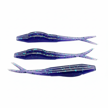 Purple Fluke Lures - Clean Background